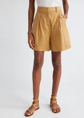 Veronica Beard Noemi High Waist Linen Blend Shorts