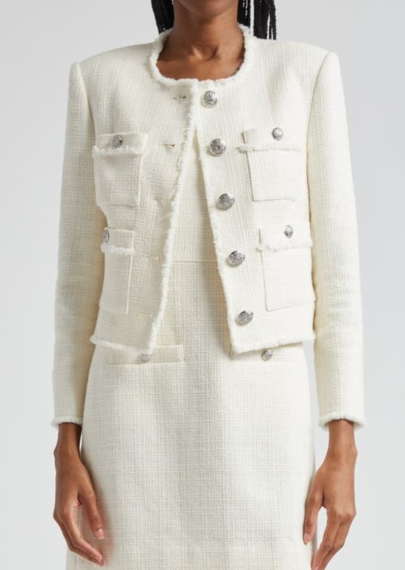 Veronica Beard Olbia Cotton Blend Tweed Jacket
