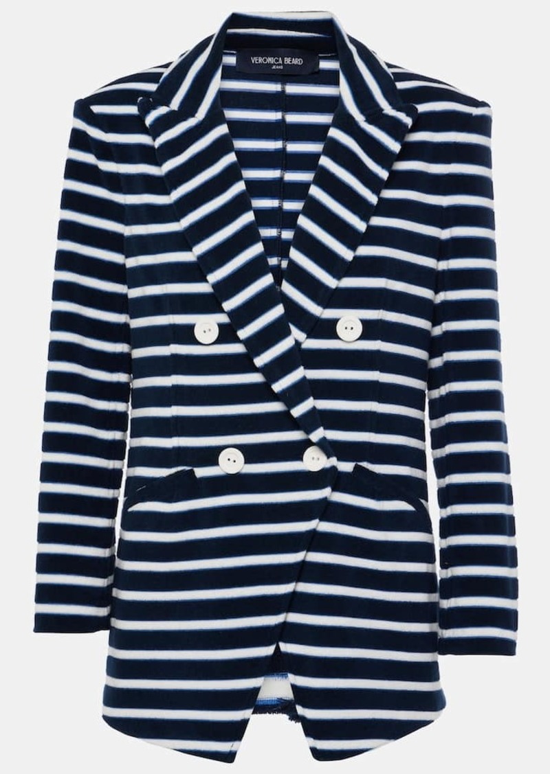 Veronica Beard Ortiz striped cotton-blend terry blazer