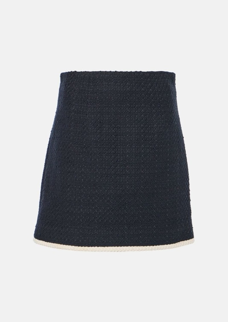 Veronica Beard Roman cotton-blend tweed miniskirt