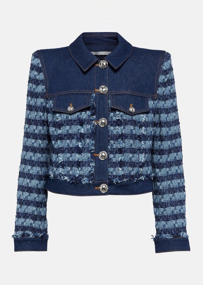 Veronica Beard Santo denim and tweed jacket