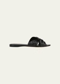 Veronica Beard Seraphina Twisted Leather Slide Sandals