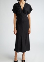 Veronica Beard Seymour Empire Waist Silk Maxi Dress