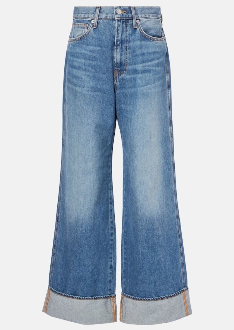 Veronica Beard Taylor high-rise wide-leg jeans