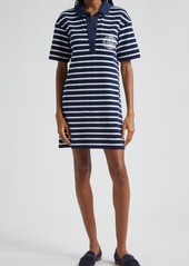 Veronica Beard Terrence Stripe Cotton Blend T-Shirt Dress