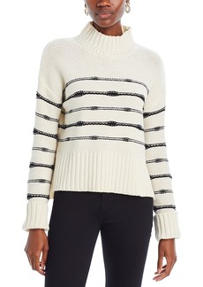 Veronica Beard Viori Striped Turtleneck Sweater