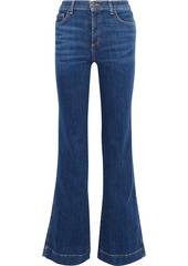 Veronica Beard Woman Layton High-rise Flared Jeans Mid Denim