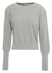 Veronica Beard Woman Saoirse Mélange Cotton And Cashmere-blend Sweater Gray