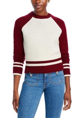 Veronica Beard Womens Stripes Mock Neck Pullover Sweater