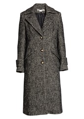 Veronica Beard Anissa Dickey Cotton & Wool Blend Tweed Coat in Black White at Nordstrom