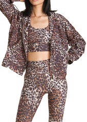 Women's Veronica Beard Leopard Print Hooded Jacket