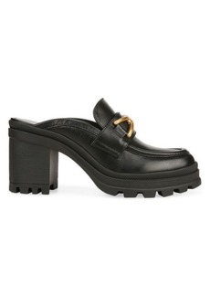 Veronica Beard Wynter Leather Loafer Mules