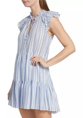 Veronica Beard Zee Striped Cotton Minidress