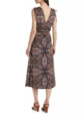 Veronica Beard Zia Paisley Midi-Dress