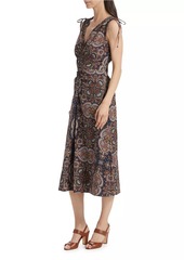 Veronica Beard Zia Paisley Midi-Dress