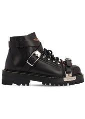 Versace 25mm Biker Leather Ankle Boots