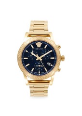 Versace 40MM Ion Plated Goldtone Stainless Steel Chronograph Watch