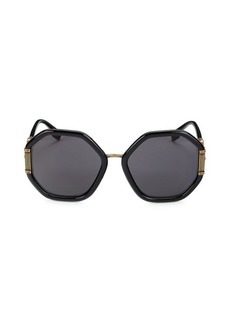 Versace 60MM Geometric Sunglasses