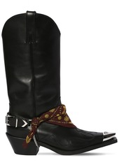 Versace 70mm Camperos Leather Cowboy Boots