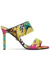 Versace 95mm Barocco Printed Leather Sandals