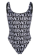 Versace all-over logo print one-piece