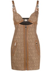 Versace Allover cut-out jacquard minidress