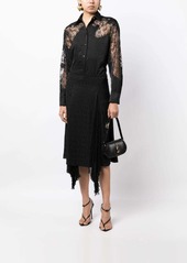 Versace Allover jacquard asymmetric skirt
