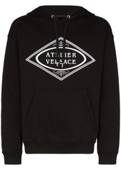 Versace Atelier logo print hoodie