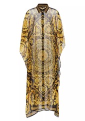 Versace Barocco Chiffon Cover-Up Dress