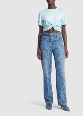 Versace Barocco Denim Straight Jeans