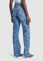 Versace Barocco Denim Straight Jeans