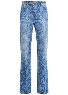 Versace Barocco Denim Straight Jeans