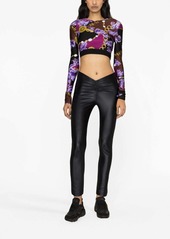 Versace Barocco print crop top