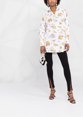 Versace Barocco-print lace-up shirt