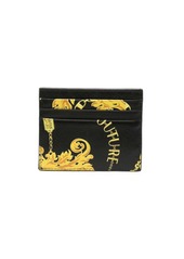 Versace Barocco-print leather cardholder