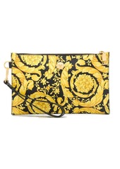 Versace Barocco-print leather pouch bag
