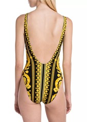 Versace Barocco Print One-Piece Swimsuit