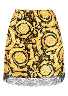 Versace Barocco-print silk inner skirt