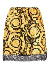 Versace Barocco-print silk inner skirt