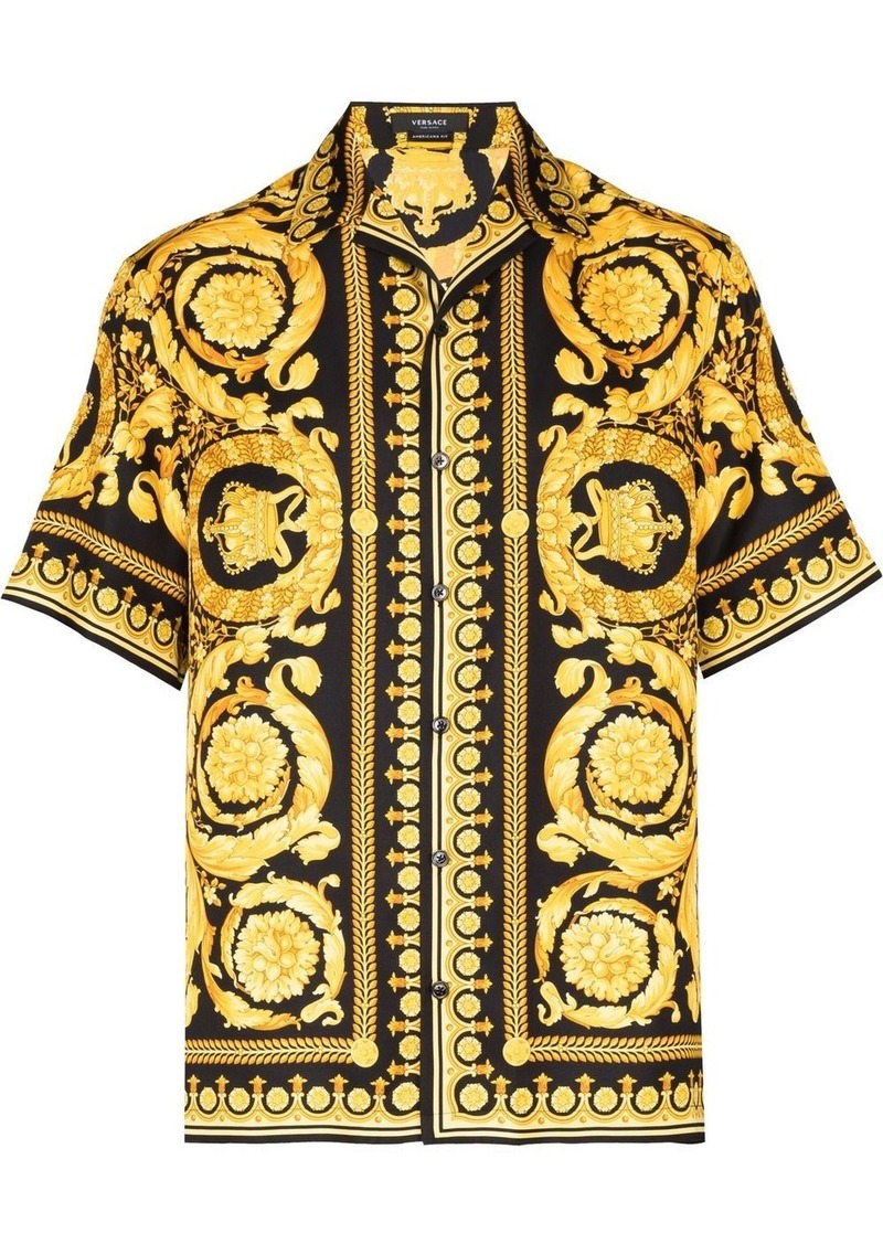 Versace Barocco print silk shirt