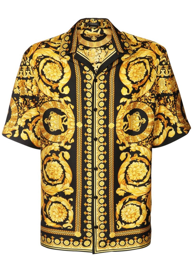 Versace Barocco Print Silk Shirt