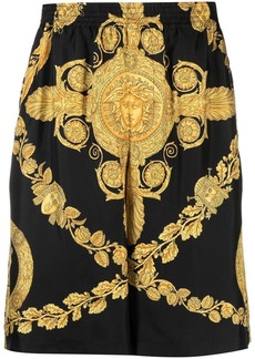 Versace Barocco-print silk shorts