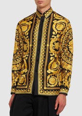 Versace Barocco Print Silk Twill Shirt