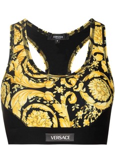 Versace Barocco print sports bra