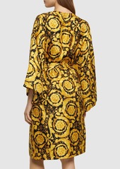 Versace Barocco Printed Silk Twill Mini Dress