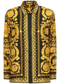 Versace Barocco Printed Silk Twill Shirt