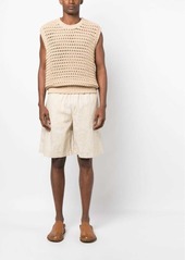 Versace Barocco Silhouette chambray shorts