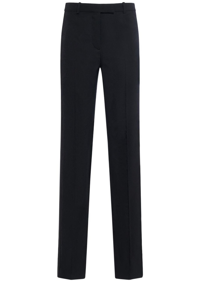 Versace Barocco Tailored Wool Straight Pants