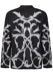 Versace Barocco Wool Blend Cardigan