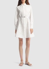 Versace Baroque Brocade Poplin Mini Shirt Dress